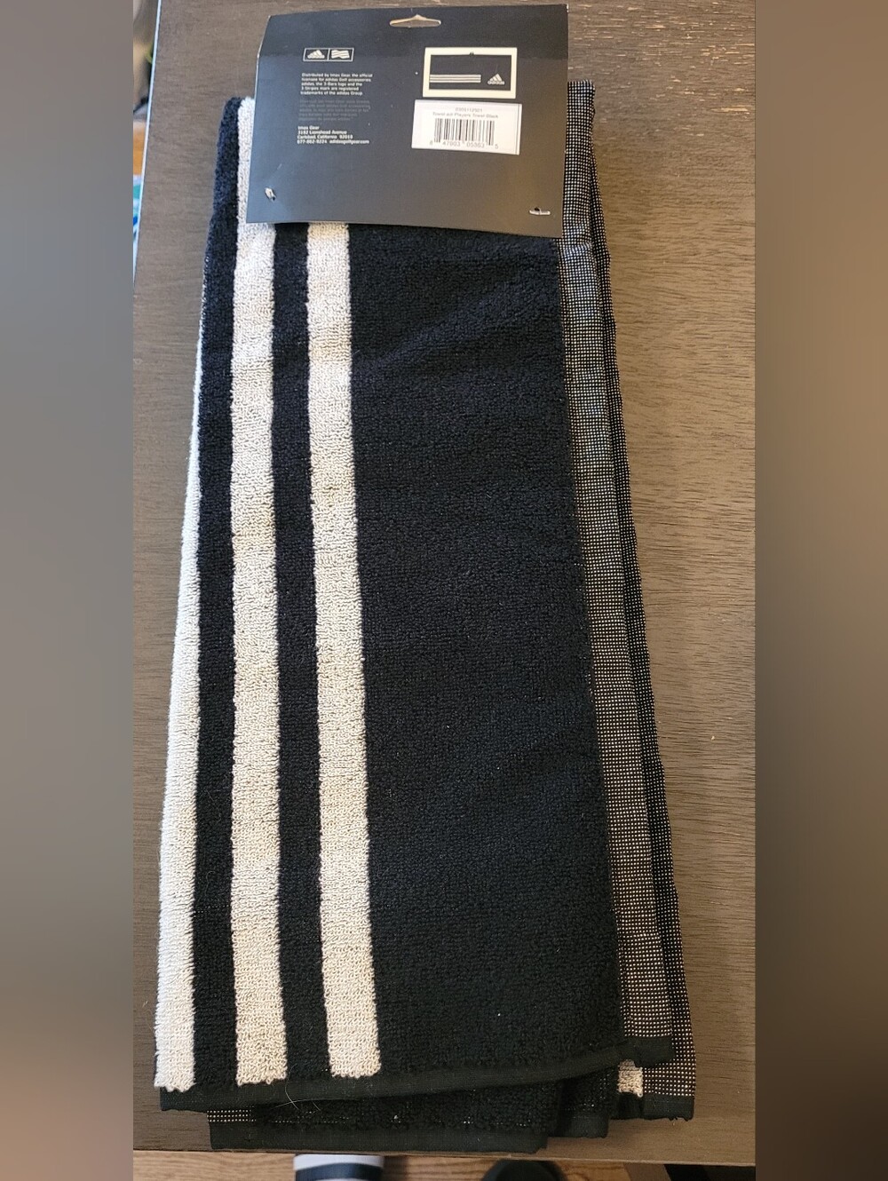 Adidas Black and White Towel